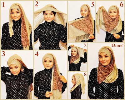 cara memakai jilbab modern dan kerudung pashmina dengan baik dan benar  tipstriksib