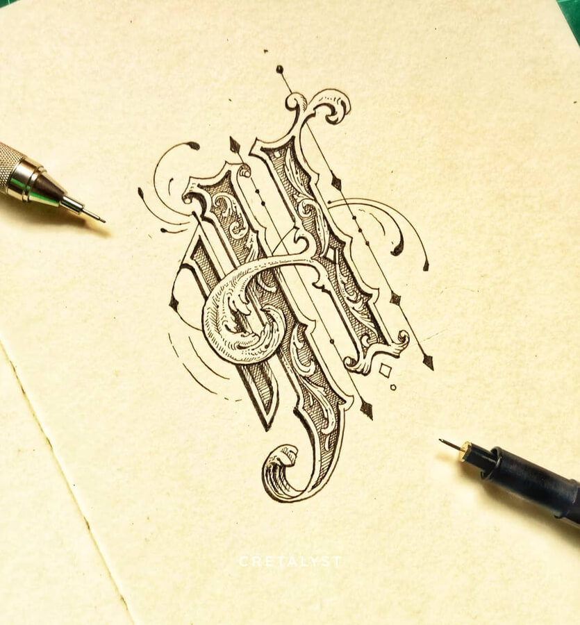 13-Letter-H-Hardik-Singh-Calligraphy-Typography-www-designstack-co