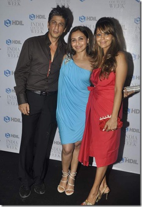 srk,gauri,rani at HDIL Couture Week opening bash