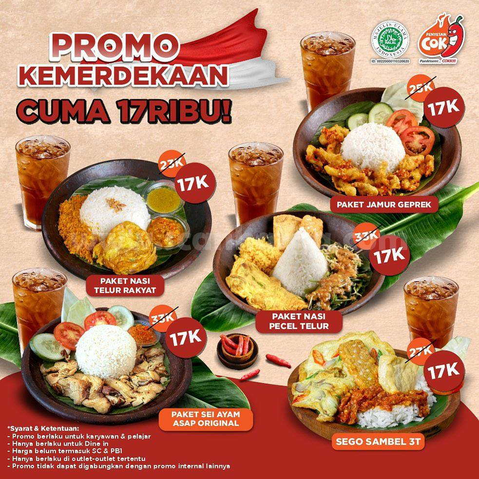 PENYETAN COK Promo Paket MERDEKA Harga Serba 17 Ribu