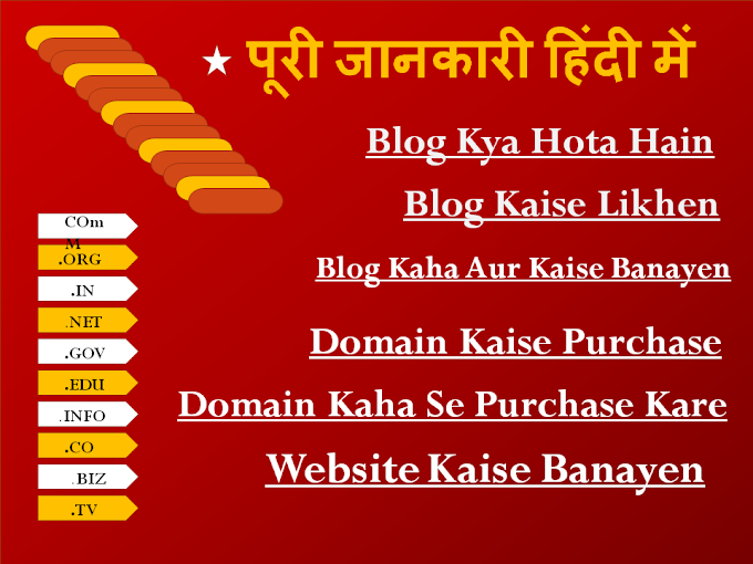 ब्लॉग कैसे बनाएं, फ्री में ब्लॉग कैसे बनाएं, डोमेन कैसे ले, वेबसाइट में सेट्टिंग कैसे करें सारी जानकारी हिंदीं में 