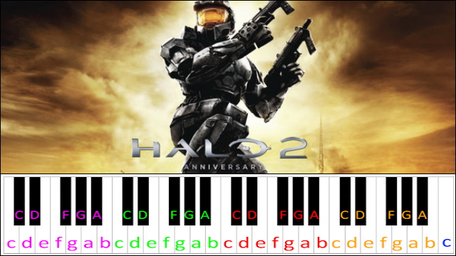 Unforgotten Theme (Halo 2) Piano / Keyboard Easy Letter Notes for Beginners