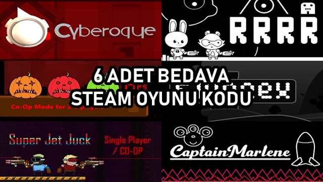 6 Tane Bedava Steam Oyun Kodu