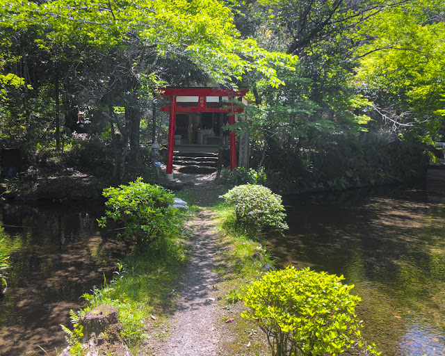 水神様の鳥居は赤い