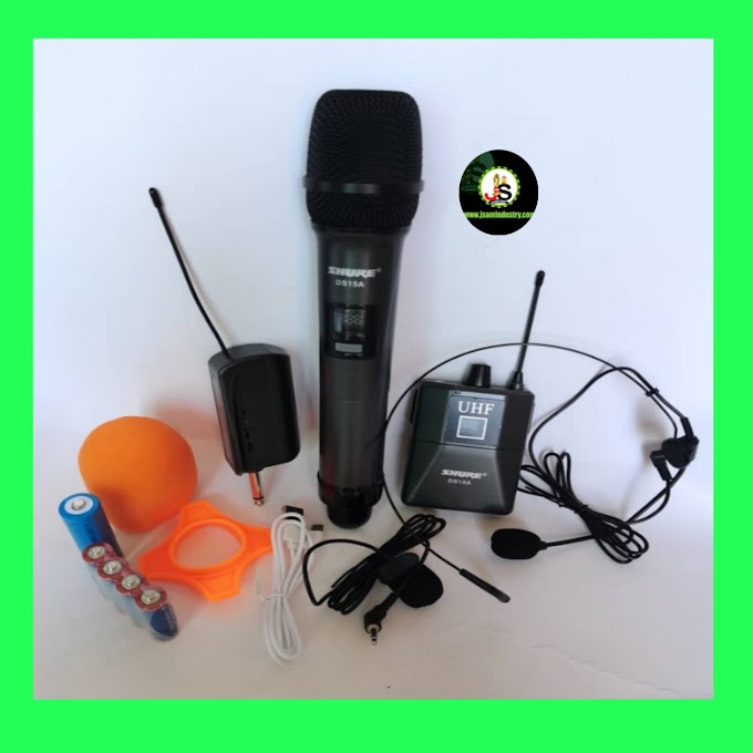 Portable UHF Microphone Set with 1  2  2 Mic