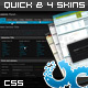 Clean CSS Admin Multiskin Black White Red Blue