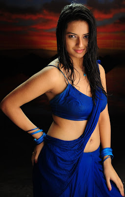 Hot Stills, Isha Chawla, Sexy Stills, south india, tamil, telugu, Tollywood Actress Isha chawla Hot boobs and navel in Wet Blue Saree