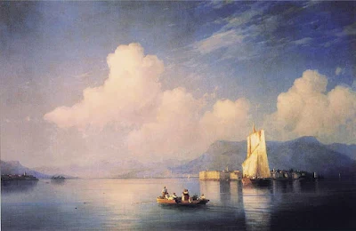 Lake Maggiore in the Evening (1892) painting Ivan Aivazovsky