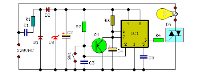 7555 or TS555CN based Courtesy Light  circuit