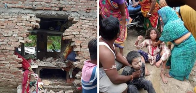 बंम बनाने के दौरान विस्फोट , तीन लोग घायल