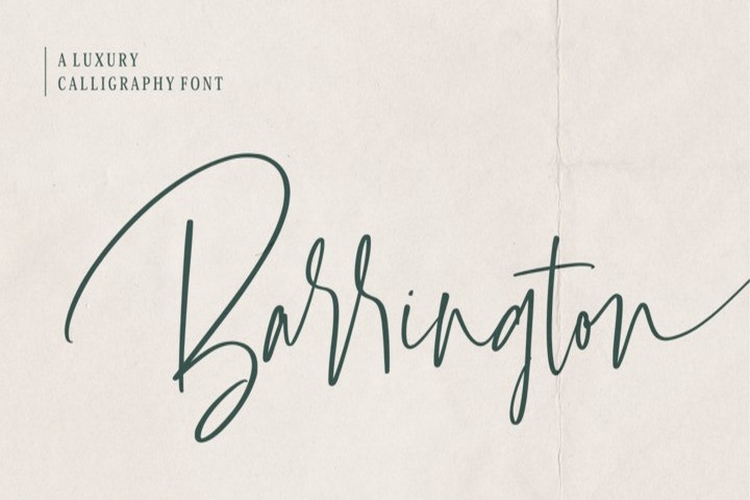 Barrington Font - Free Script Calligraphy Typeface