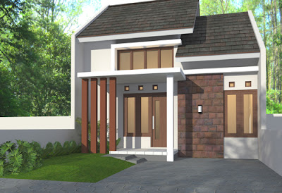 Desain rumah minimalis modern 1 lantai type 45