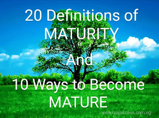 Maturity: 20 Definitions and 10 Ways to Become MATURE - Izzyaccess