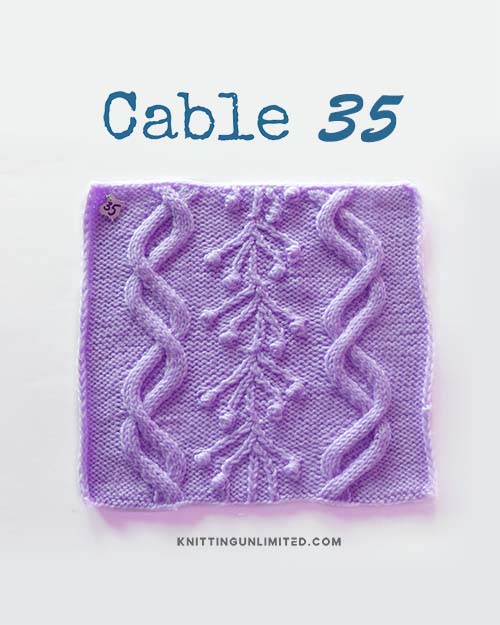 Cable 35, 50 stitches