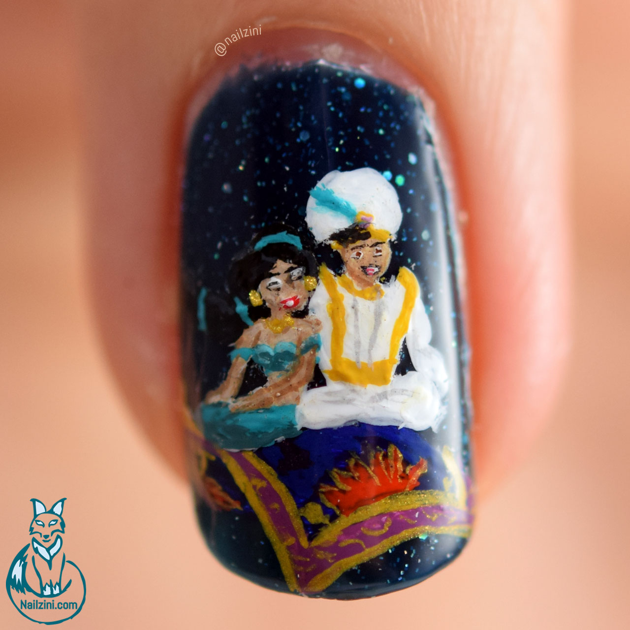 Aladdin Inspired Nails Part 3 - The Lamp - Worst Client Ever - YouTube