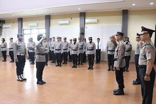Polres Kulonprogo Menggelar Upacara Korps Raport Kenaikan Pangkat Pengabdian TMT 1 Juni 2024