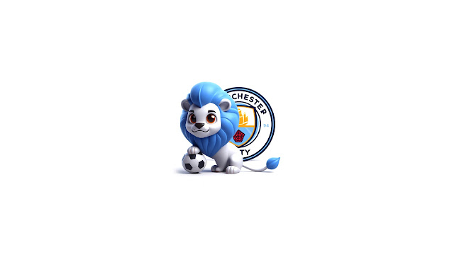 Manchester City Cute Lion Mascot 4K Wallpaper