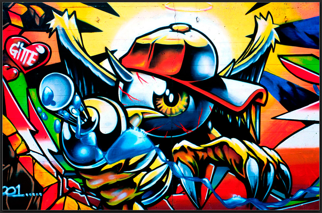 Graffiti art wallpaper: the warrior