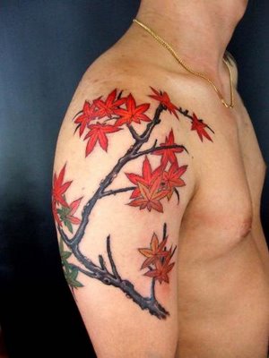 flower tattoos on shoulder. back shoulder tattoos. flower tattoos on shoulder.