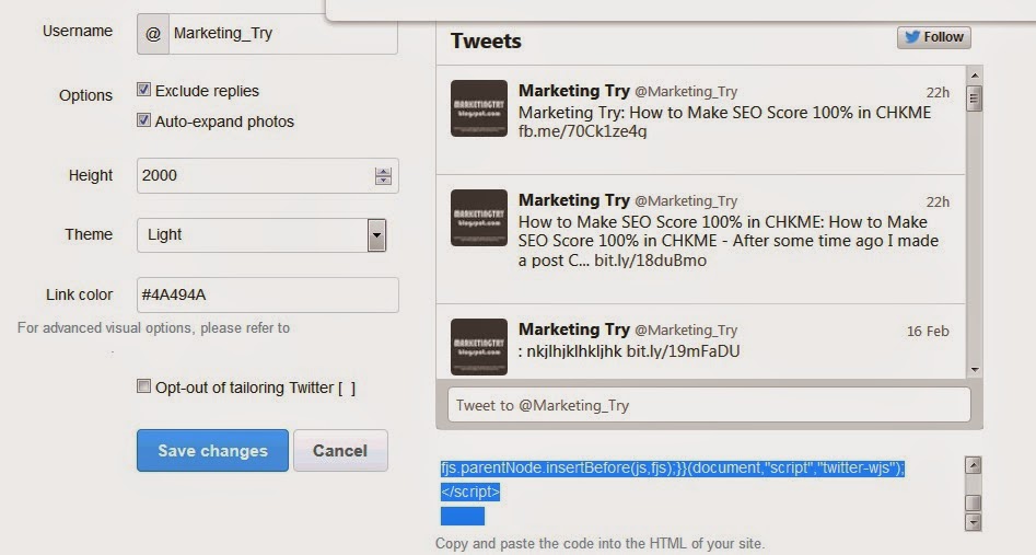 Cara Memasang Widget Twitter Timeline Di Blog