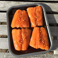 Teriyaki salmon in a simple marinade for a quick healthy dinner