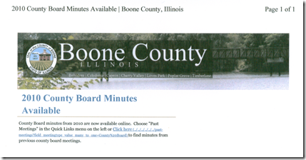 Boone County Board Minutes