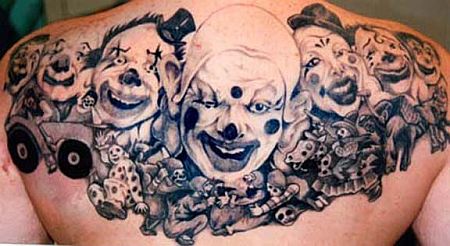 Evil Clown Tattoo Designs on Evil Clown Tattoos Often Have Morbid Characteristics And Exaggerated