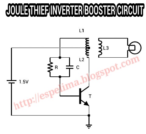 Elektro Circuit Membuat joule thief inverter  1 5v to 220v  
