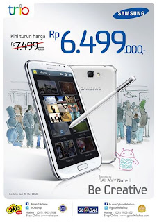 Samsung Galaxy Note 2 Rp 6.499.000 di OkeShop