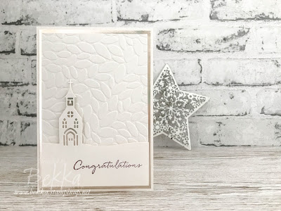 Hometown Greeting Wedding Chapel Card made with Stampin' Up! UK supplies which you can buy here