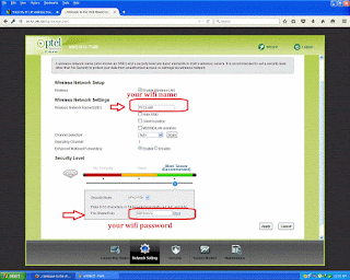 change ptcl username and password