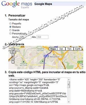 Insertar mapa de Google