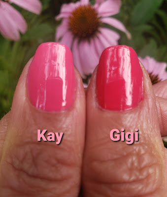 Zoya Pink Palette Swatch Comparison Kay vs Gigi