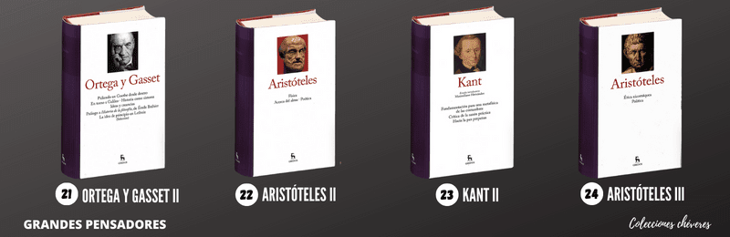 coleccion grandes pensadores, Ortega y Gasset II, Aristóteles II, Kant II, Aristóteles III