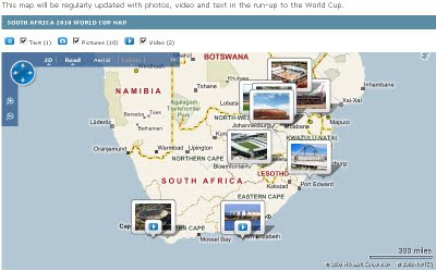 BBC Sport World Cup 2010 Map