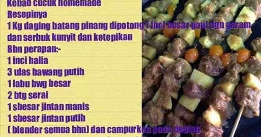 Share Resepi Ju Anns: KEBAB CUCUK HOMEMADE DENGAN SOS LADA 