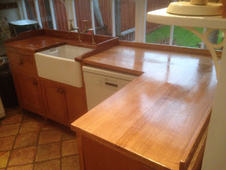 kitchen worktop sanding and finishing