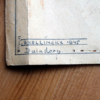 Tekening Snellinckx 1945, Duindorp, detail met ondertekening