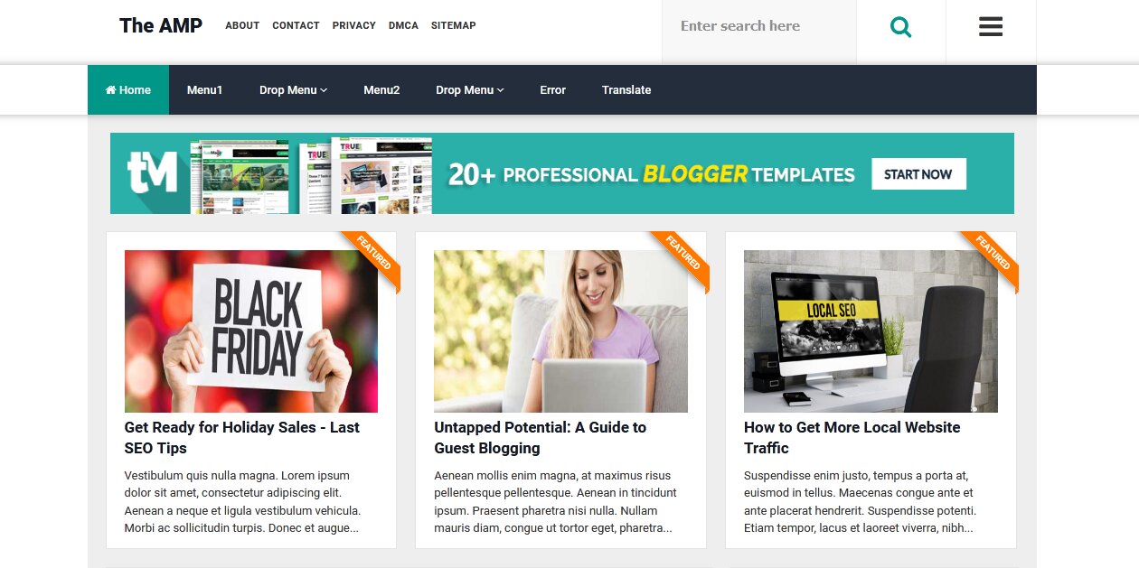 The AMP – Blogger Template