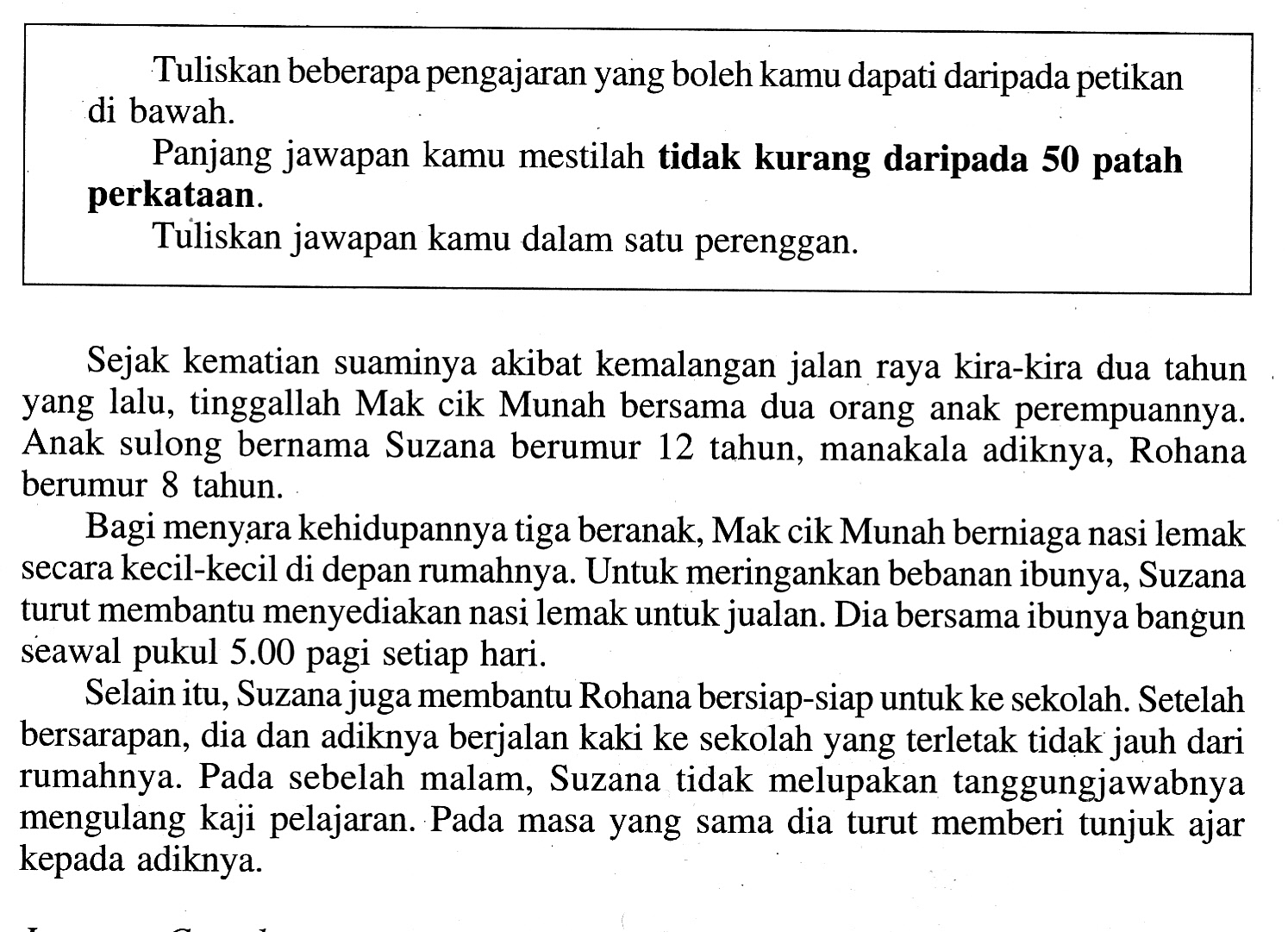 Contoh Karangan UPSR cara cara menjaga keselamatan diri di 