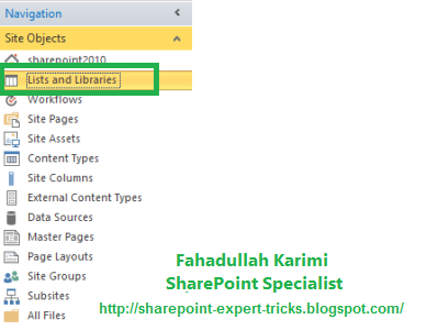 Lists and Libraries