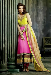 Two Shaded Sonali Bendre Anarkali Suit