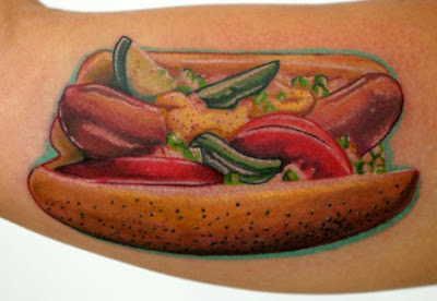 Cool Hot Dog Tattoos Seen On www.coolpicturegallery.us