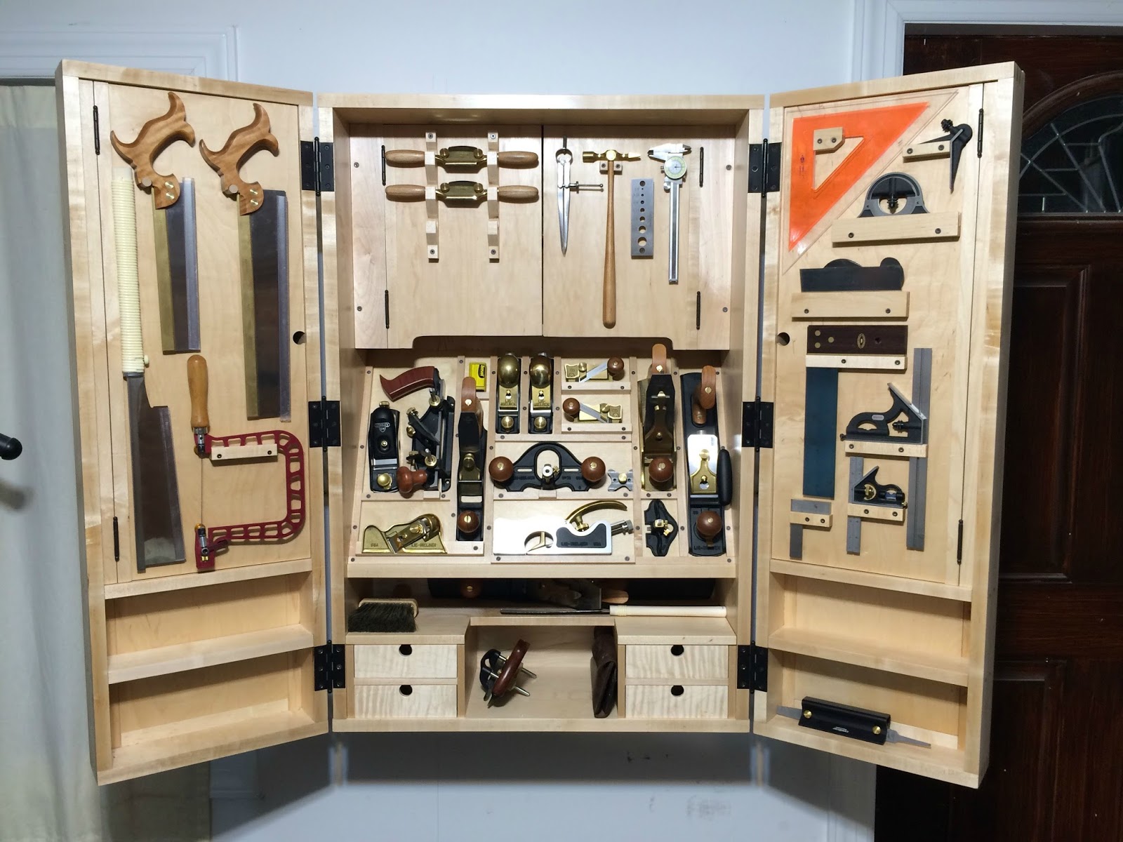 David Barron Furniture: Great Wall Mounted Tool Cabinet.