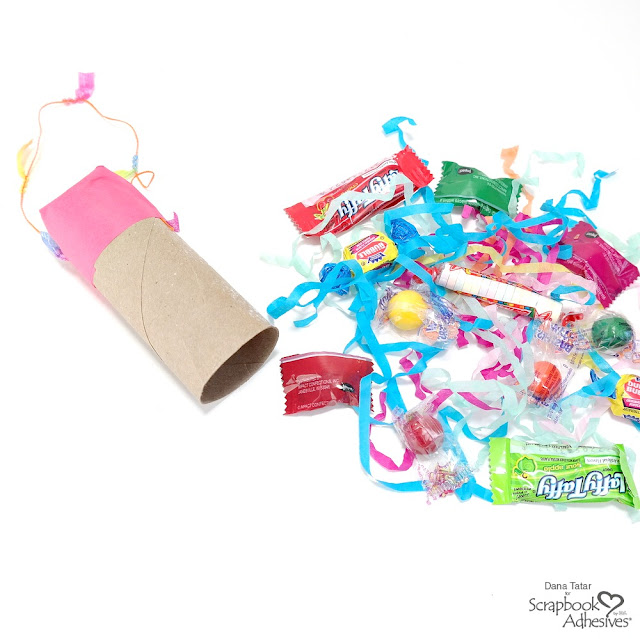 How to Fill an Empty Paper Roll with Candy to Make a Pinata