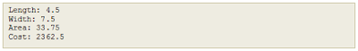 Result of inheritance example project console