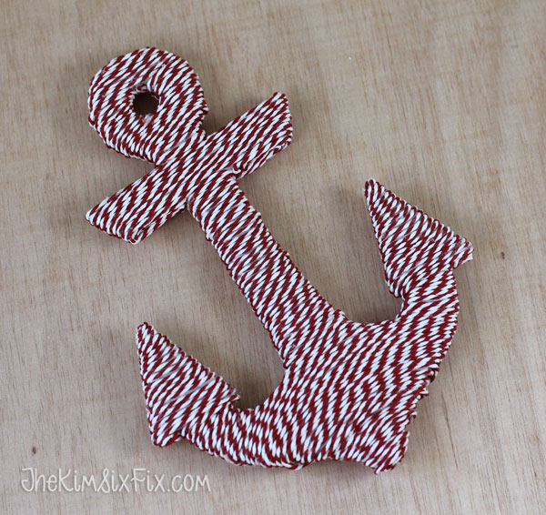A baker's twine wrapped anchor made out of multiple layers of foam core.. you could create ANY shape!