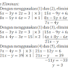 Contoh Soal Eliminasi 3 Variabel