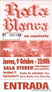 entrada de concierto de rata blanca