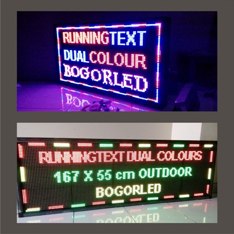 RUNNING TEXT DUAL COLOUR INDOOR & OUTDOOR